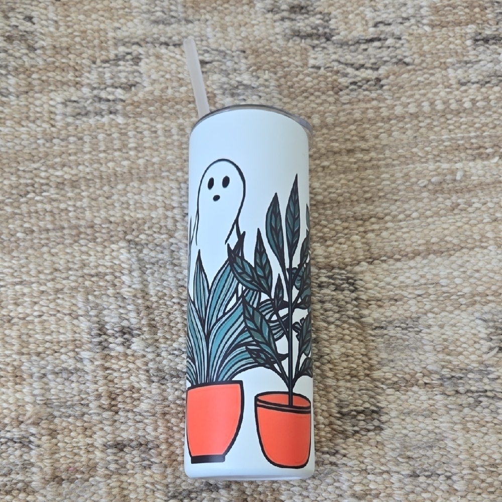 Ghost and Plant Design Tumbler